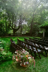 A Decade in Bloom: Emily and Bradley’s Garden Party Wedding at Curtis Arboretum Celebrates Enduring Love and Vibrant Personal Style