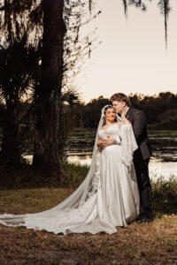 Trey and Emma’s Backyard Halloween Wedding: A Story of Pandemic Love, Vintage Charm, and Spooky Style
