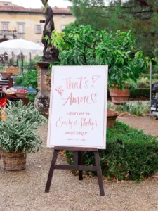 Both Brides Wore Danielle Frankel in this Elegant Villa Corsini Wedding.