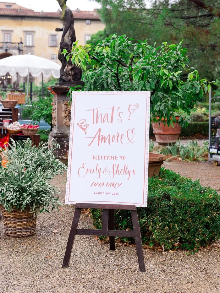 Both Brides Wore Danielle Frankel in this Elegant Villa Corsini Wedding.