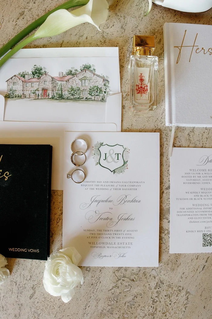 Jackie and Trent Celebrate Timeless New England Elegance with Heartfelt Personal Touches at Willowdale Estate