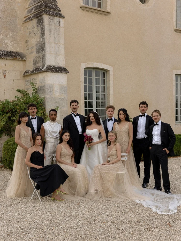 Léanne Ansar and Louis Terme Host a French-American Fusion Wedding at a Historic Gothic Abbey in Burgundy